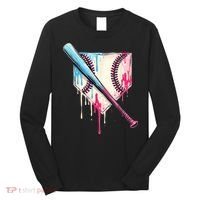 Cool Sport Baseballhome Plate Drip With Sprinkles Drip Long Sleeve Shirt thumb 0