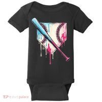 Cool Sport Baseballhome Plate Drip With Sprinkles Drip Baby Bodysuit thumb 0