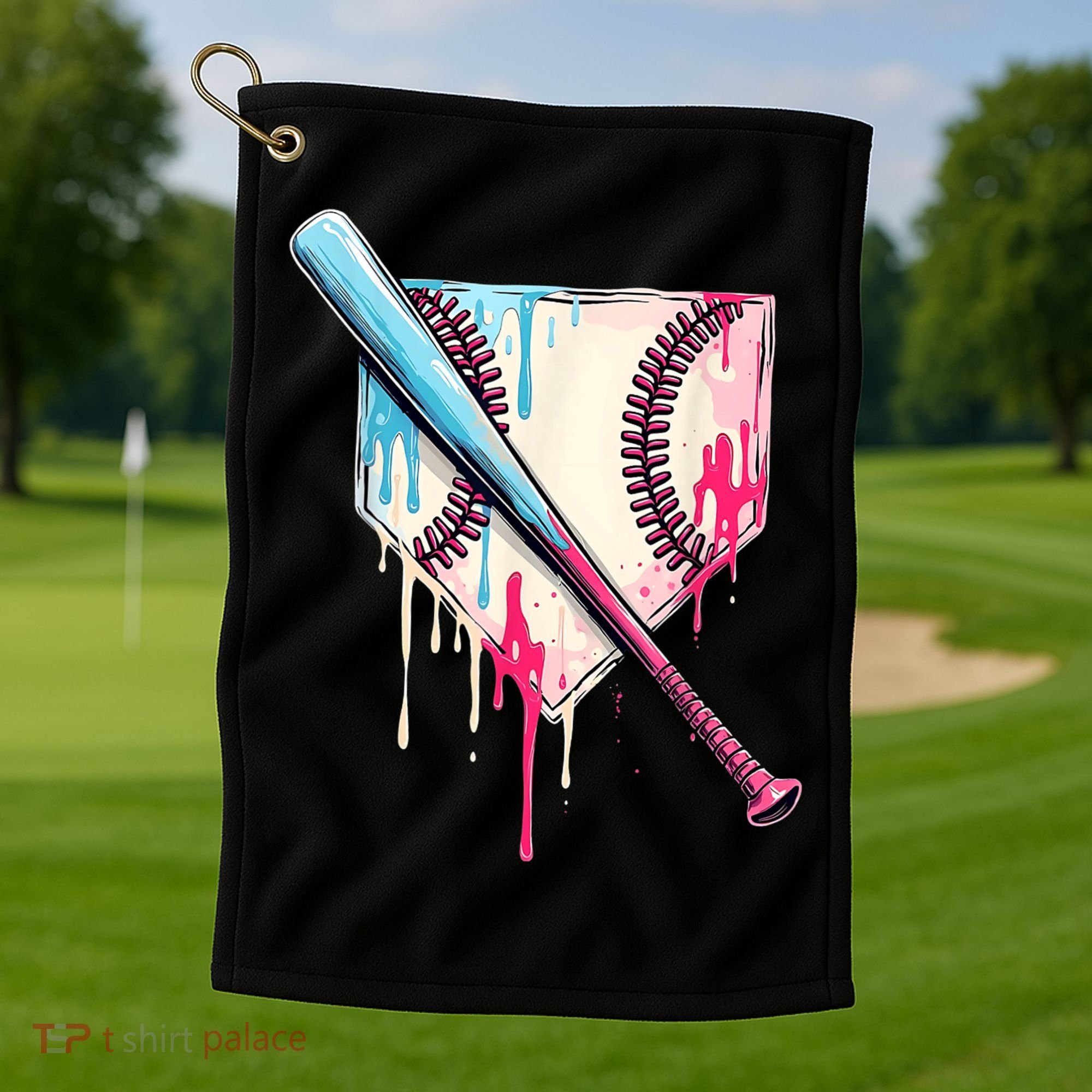 Cool Sport Baseballhome Plate Drip With Sprinkles Drip Golf Towel