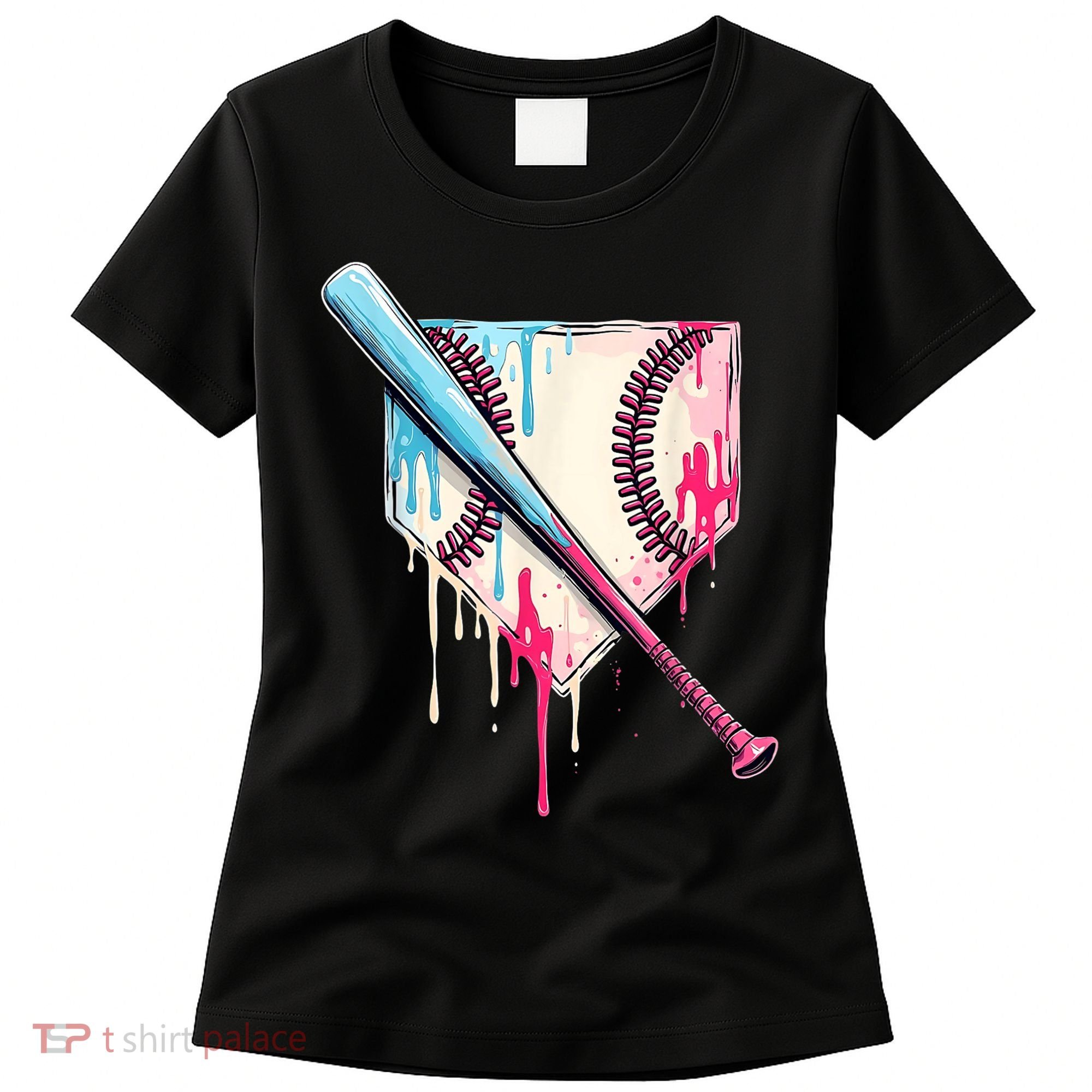 Cool Sport Baseballhome Plate Drip With Sprinkles Drip Women's T-Shirt