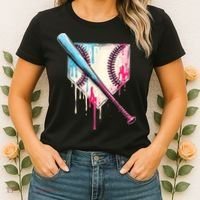 Cool Sport Baseballhome Plate Drip With Sprinkles Drip Women's T-Shirt thumb 2