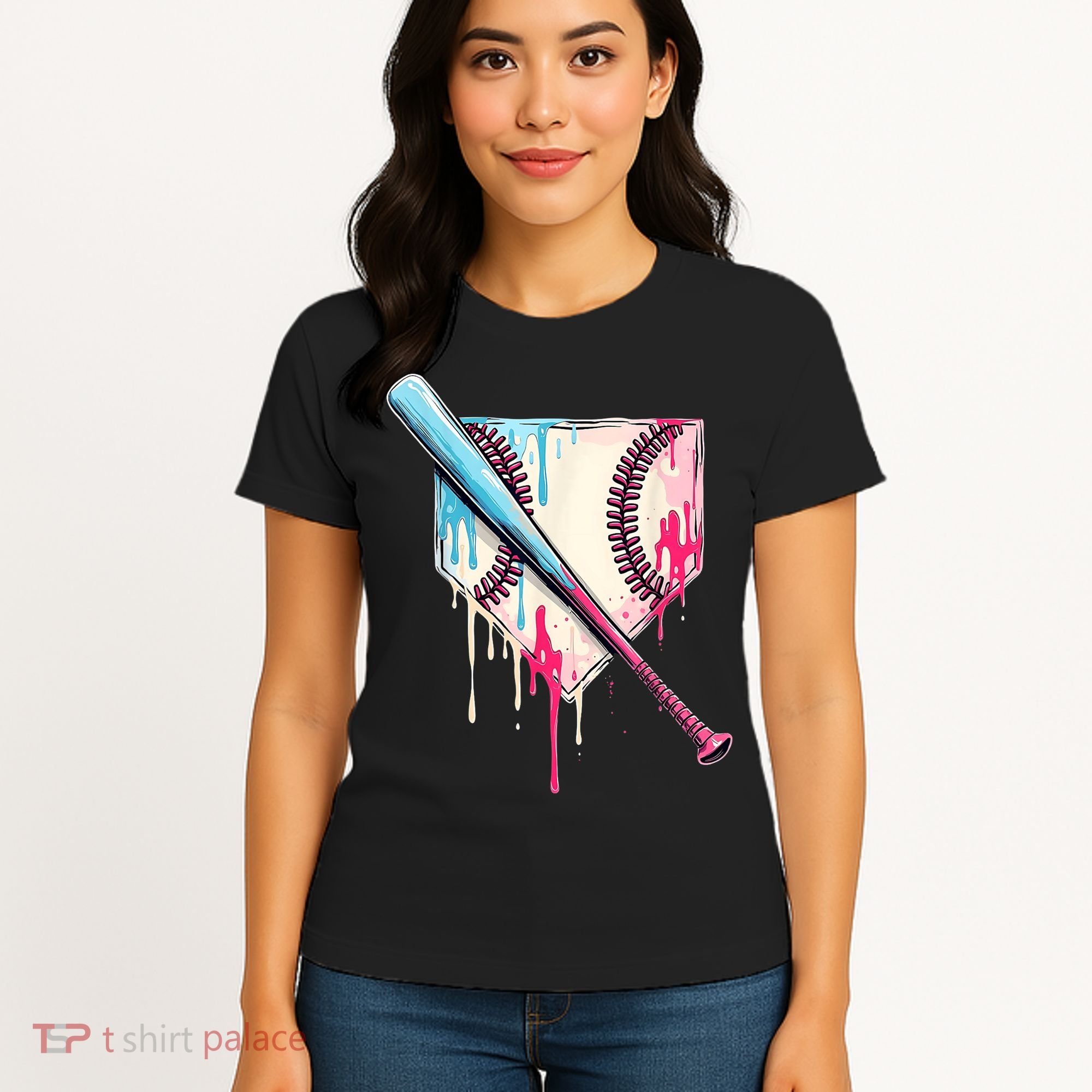 Cool Sport Baseballhome Plate Drip With Sprinkles Drip Women's T-Shirt