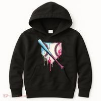 Cool Sport Baseballhome Plate Drip With Sprinkles Drip Kids Hoodie thumb 0