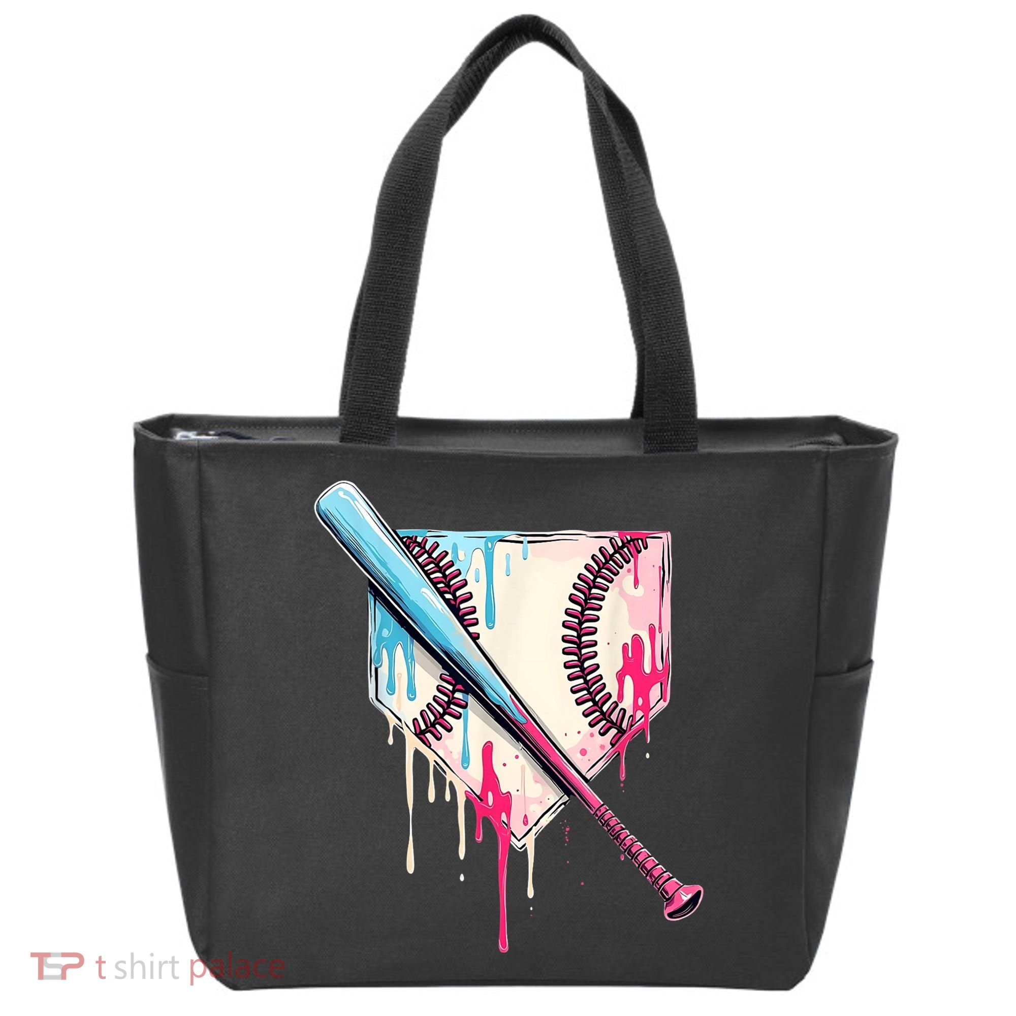 Cool Sport Baseballhome Plate Drip With Sprinkles Drip Tote Bag