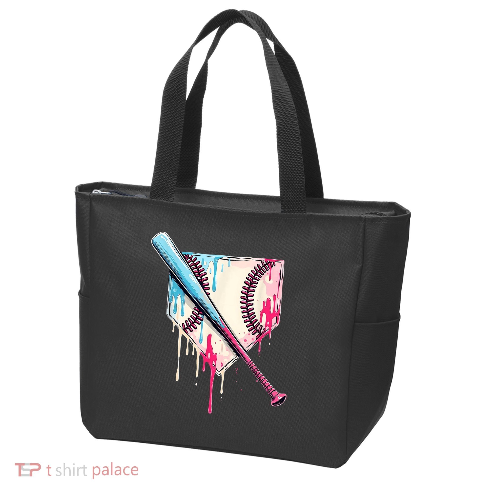 Cool Sport Baseballhome Plate Drip With Sprinkles Drip Tote Bag