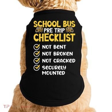 Cdl School Bus Driver Pretrip Trucking Retro Trucker Pride Doggie Tank