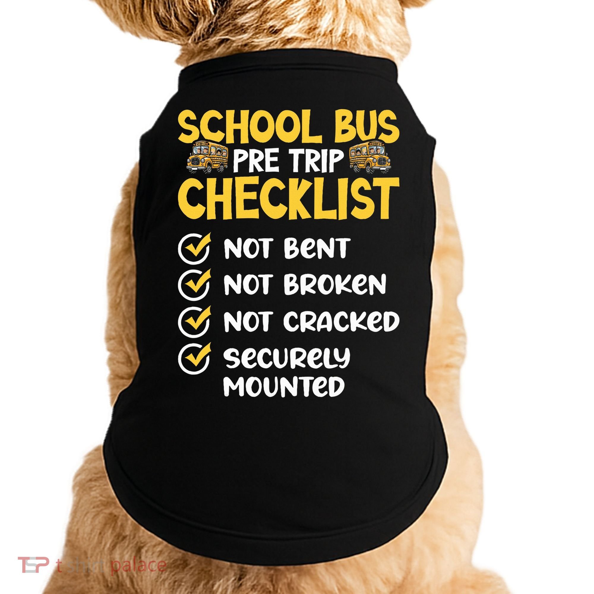 Cdl School Bus Driver Pretrip Trucking Retro Trucker Pride Doggie Tank