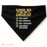 Cdl School Bus Driver Pretrip Trucking Retro Trucker Pride USA-Made Doggie Bandana thumb 0