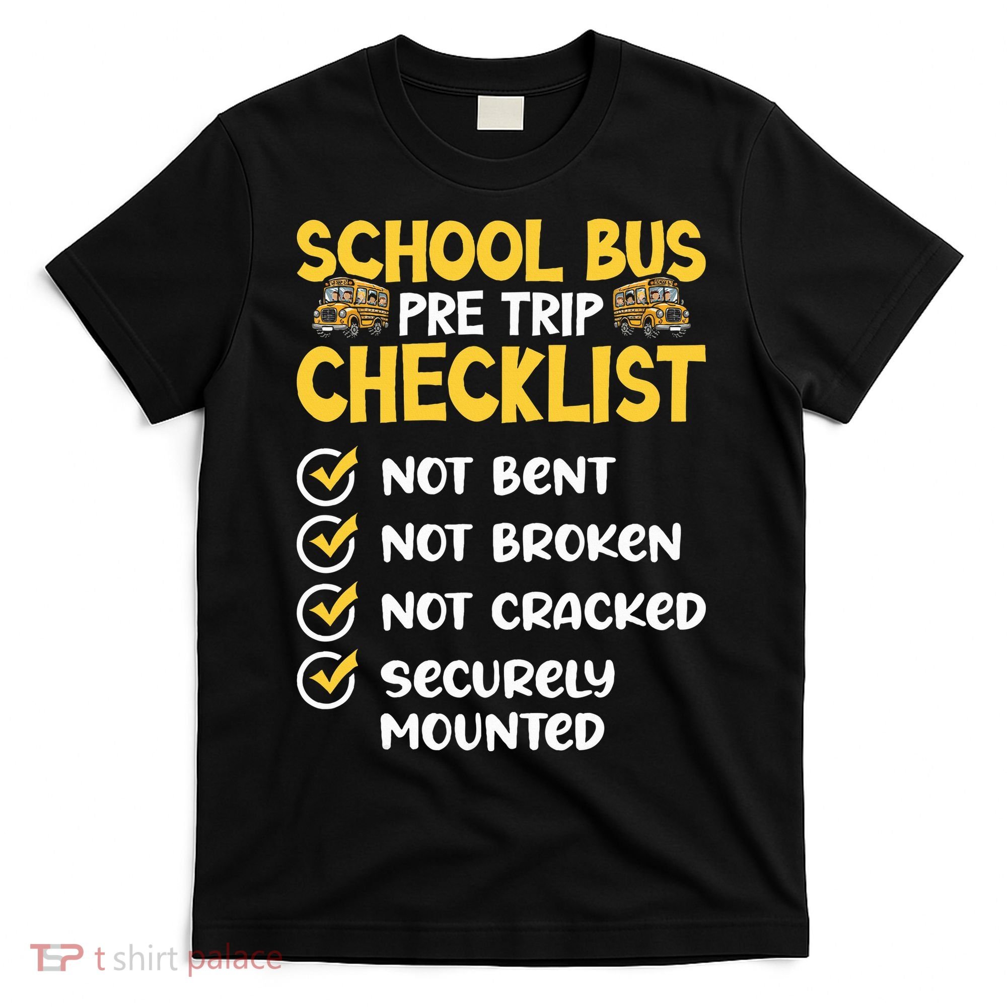 Cdl School Bus Driver Pretrip Trucking Retro Trucker Pride T-Shirt