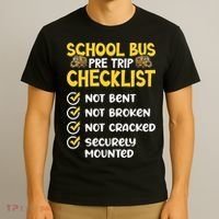 Cdl School Bus Driver Pretrip Trucking Retro Trucker Pride T-Shirt thumb 3