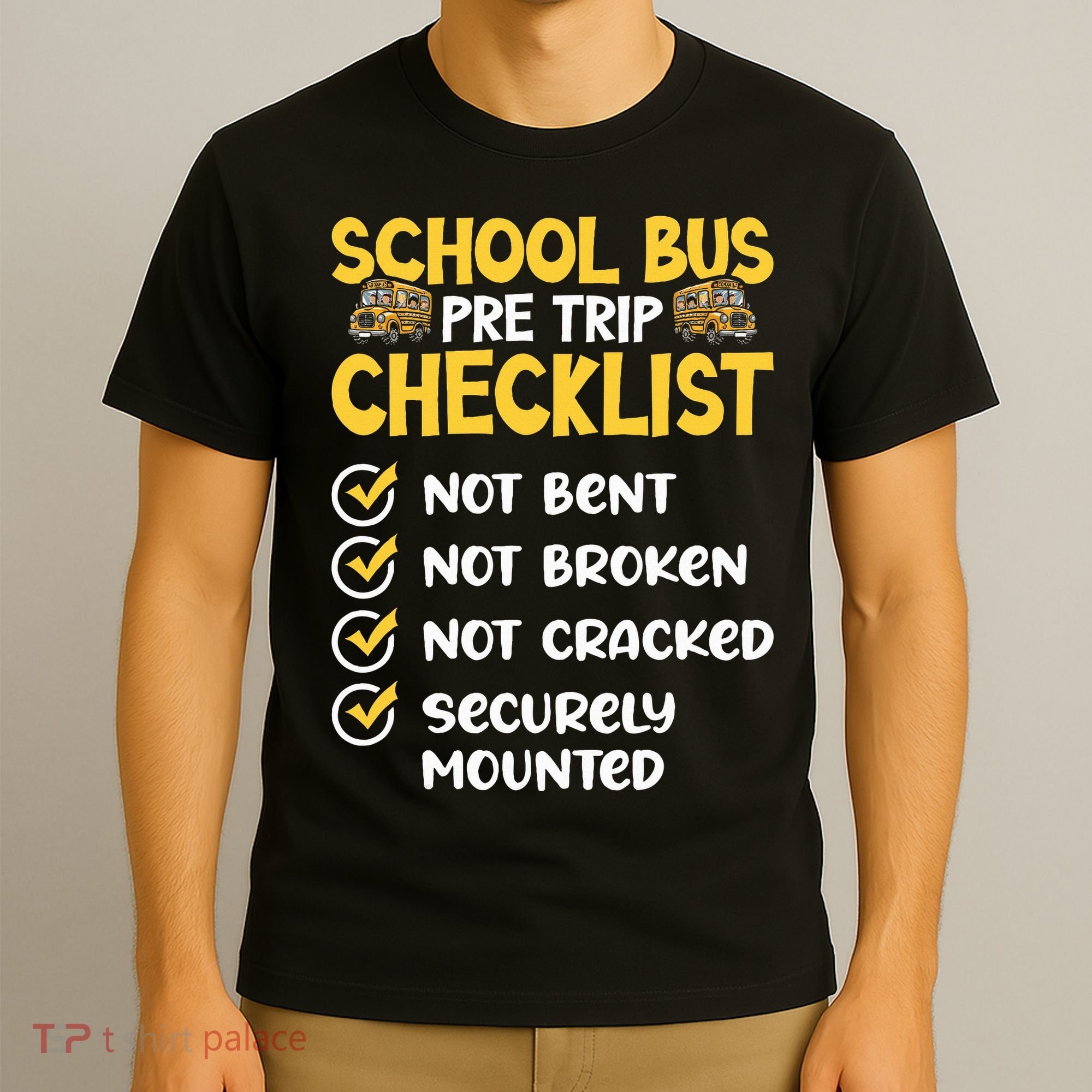 Cdl School Bus Driver Pretrip Trucking Retro Trucker Pride T-Shirt