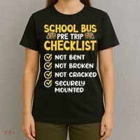 Cdl School Bus Driver Pretrip Trucking Retro Trucker Pride T-Shirt thumb 4