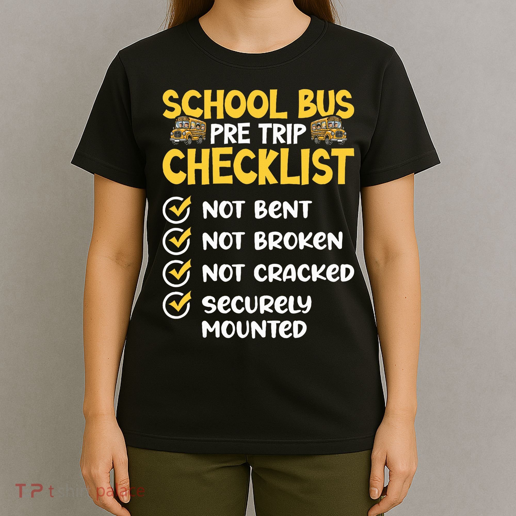 Cdl School Bus Driver Pretrip Trucking Retro Trucker Pride T-Shirt