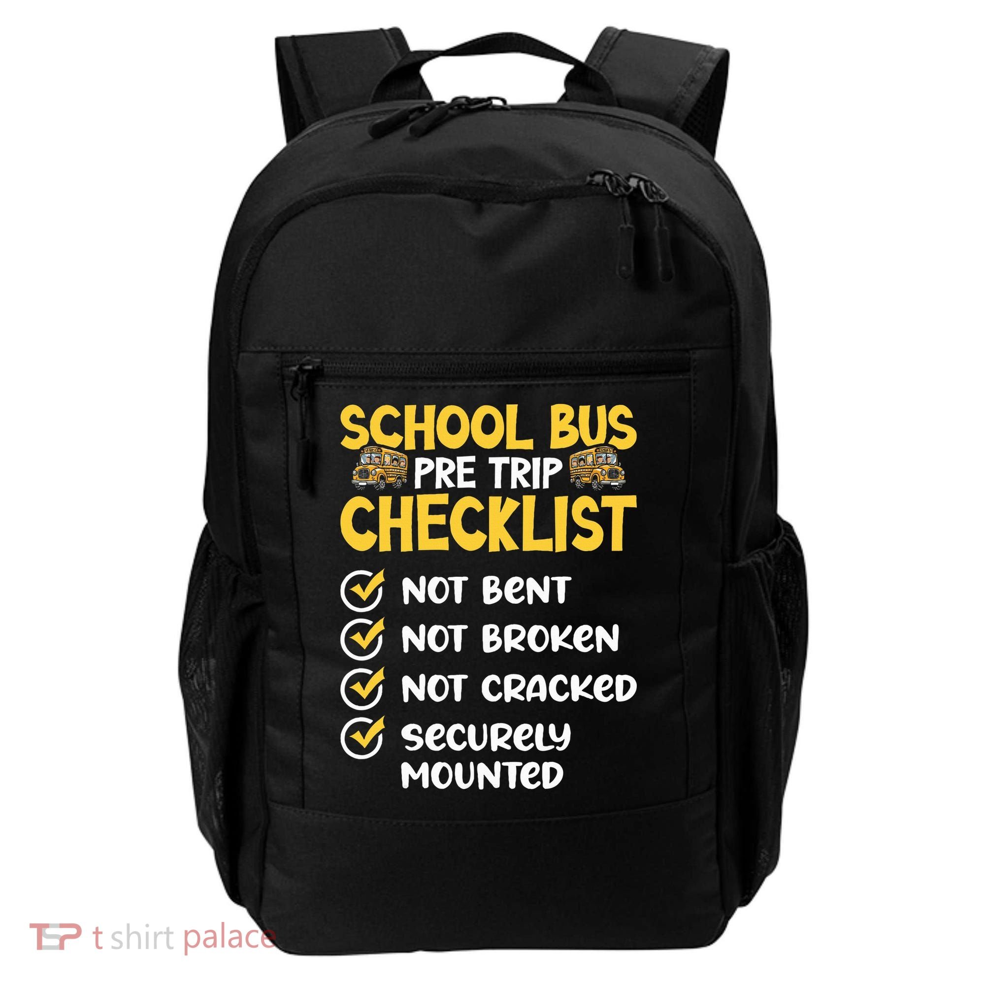 Cdl School Bus Driver Pretrip Trucking Retro Trucker Pride Backpack