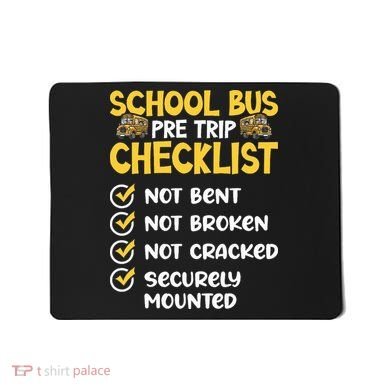 Cdl School Bus Driver Pretrip Trucking Retro Trucker Pride Mousepad
