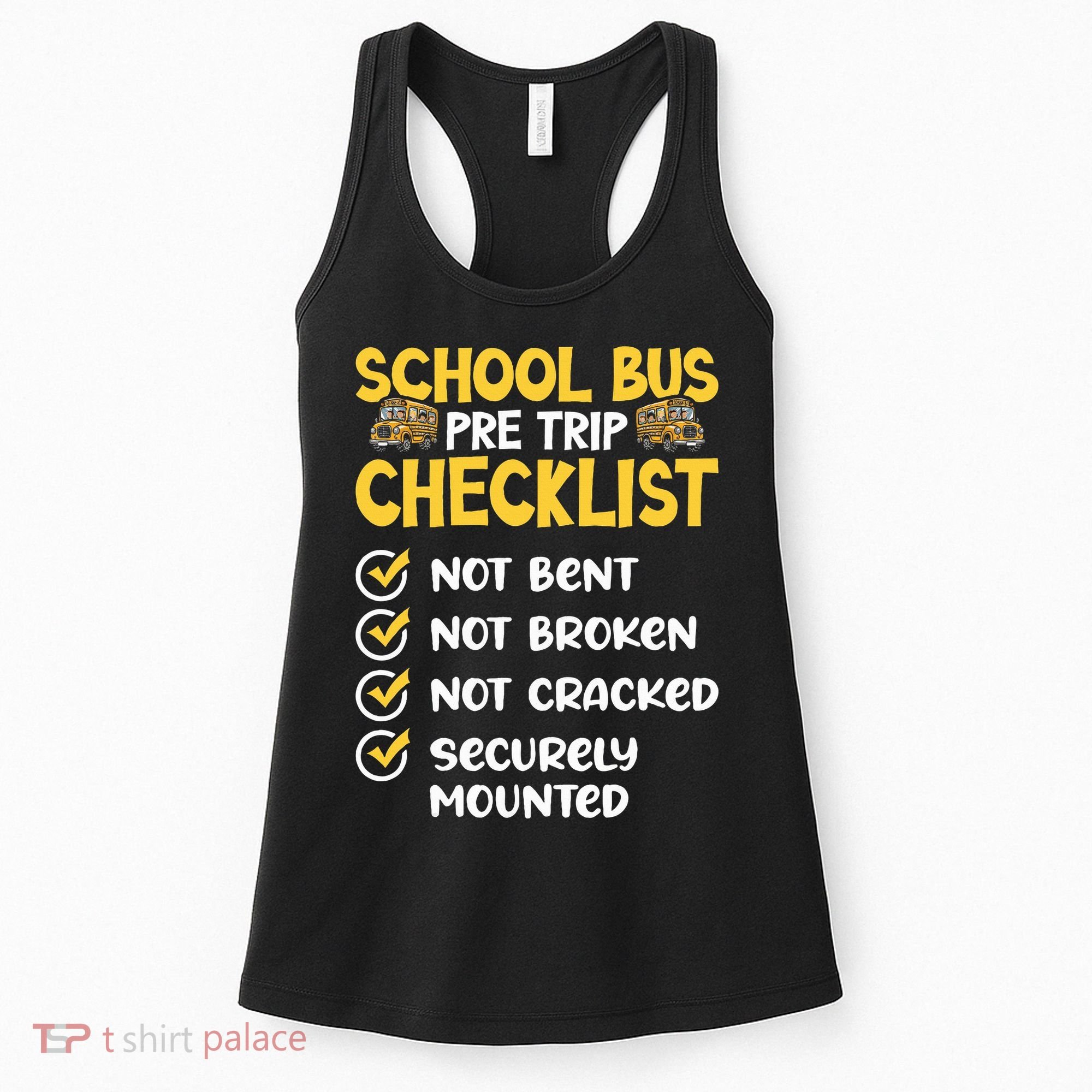Cdl School Bus Driver Pretrip Trucking Retro Trucker Pride Women's Tank Top