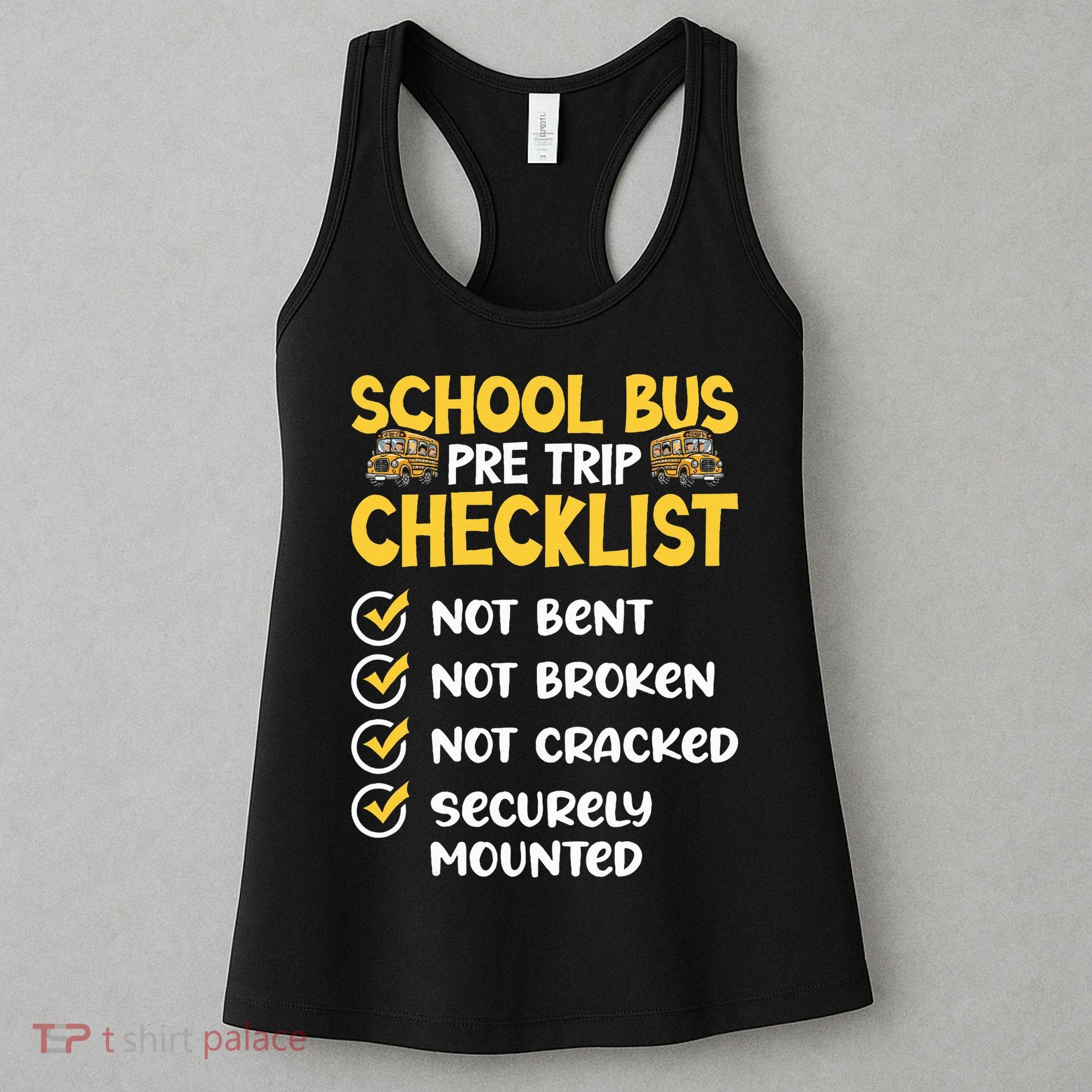 Cdl School Bus Driver Pretrip Trucking Retro Trucker Pride Women's Tank Top