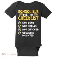 Cdl School Bus Driver Pretrip Trucking Retro Trucker Pride Baby Bodysuit thumb 0