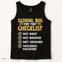 Cdl School Bus Driver Pretrip Trucking Retro Trucker Pride Tank Top thumb 2