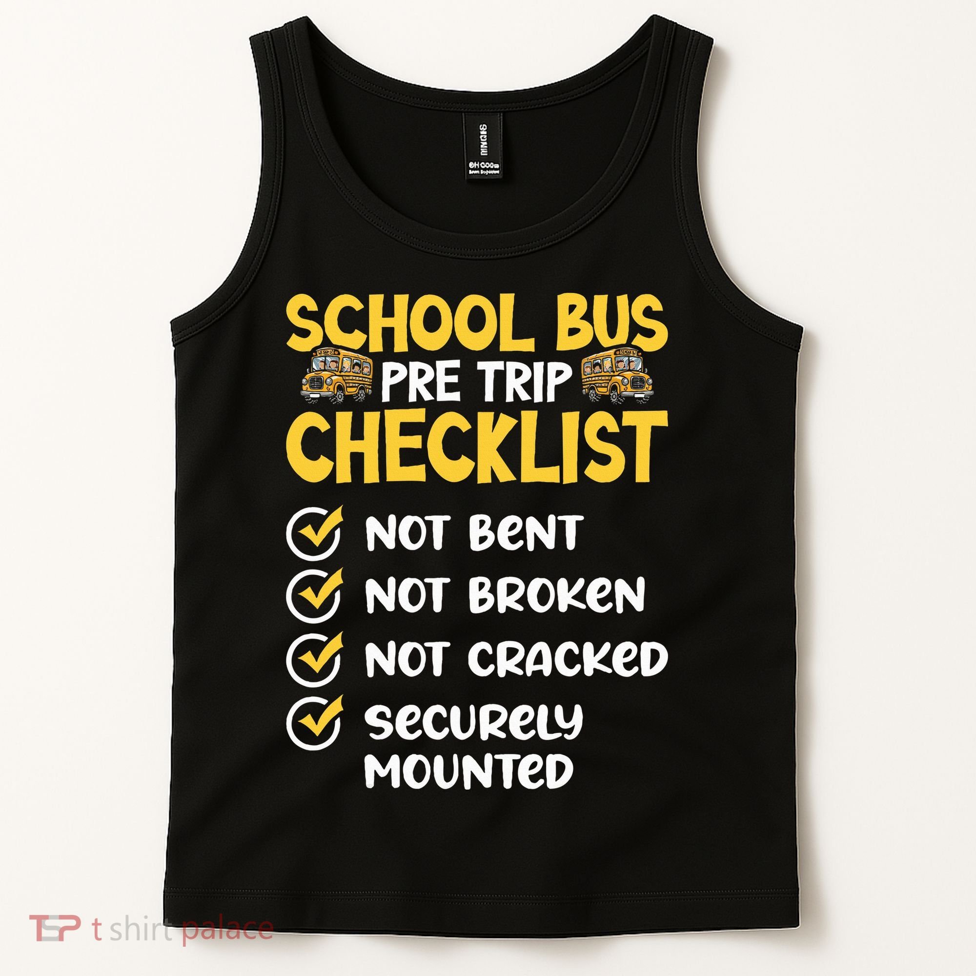 Cdl School Bus Driver Pretrip Trucking Retro Trucker Pride Tank Top