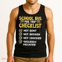 Cdl School Bus Driver Pretrip Trucking Retro Trucker Pride Tank Top thumb 3