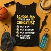 Cdl School Bus Driver Pretrip Trucking Retro Trucker Pride Tank Top thumb 4