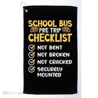 Cdl School Bus Driver Pretrip Trucking Retro Trucker Pride Golf Towel thumb 0