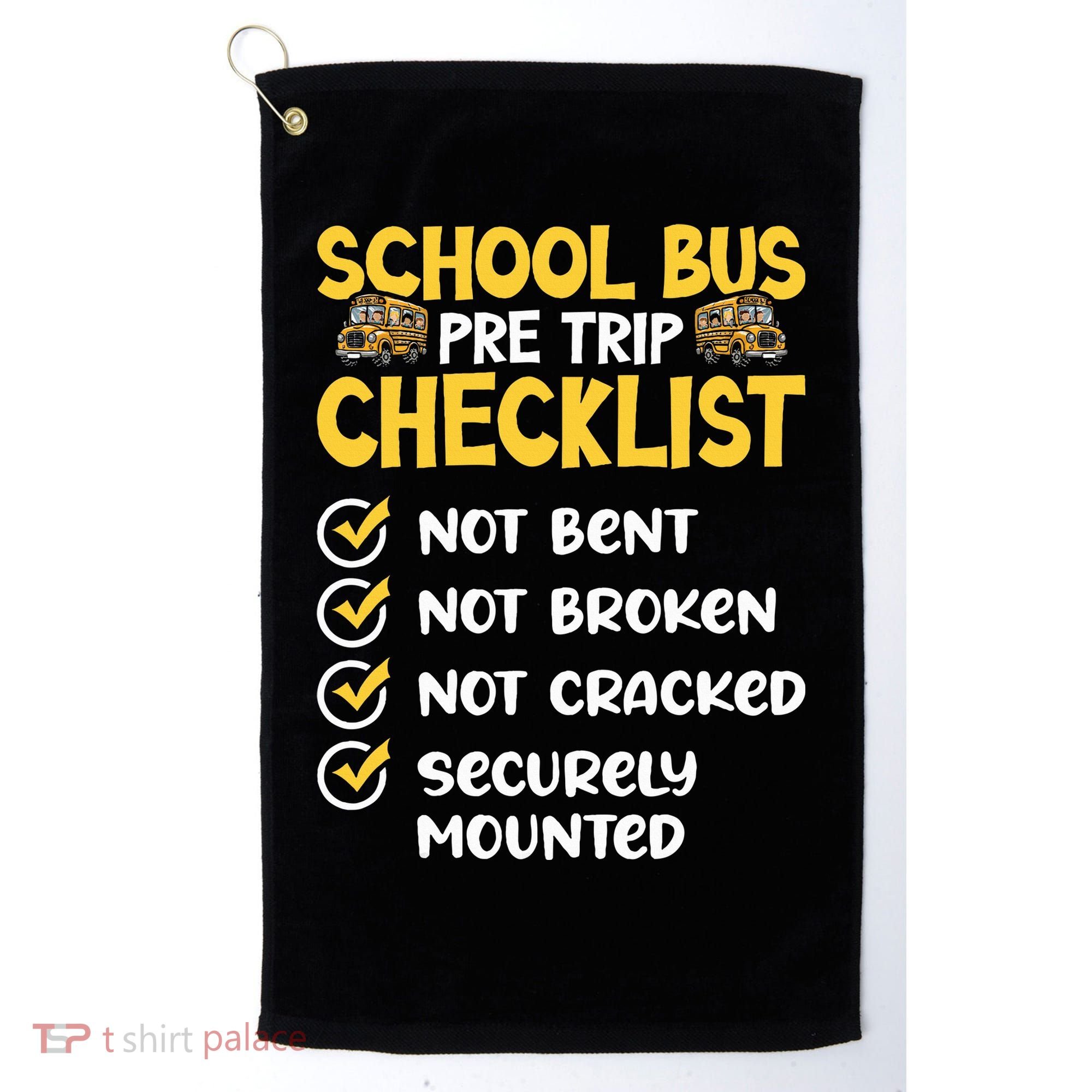 Cdl School Bus Driver Pretrip Trucking Retro Trucker Pride Golf Towel