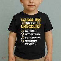 Cdl School Bus Driver Pretrip Trucking Retro Trucker Pride Toddler T-Shirt thumb 2