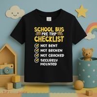 Cdl School Bus Driver Pretrip Trucking Retro Trucker Pride Toddler T-Shirt thumb 3