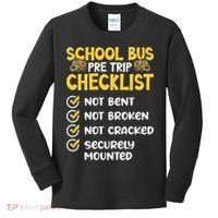 Cdl School Bus Driver Pretrip Trucking Retro Trucker Pride Kids Long Sleeve Shirt thumb 0
