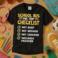 Cdl School Bus Driver Pretrip Trucking Retro Trucker Pride Kids T-Shirt thumb 3