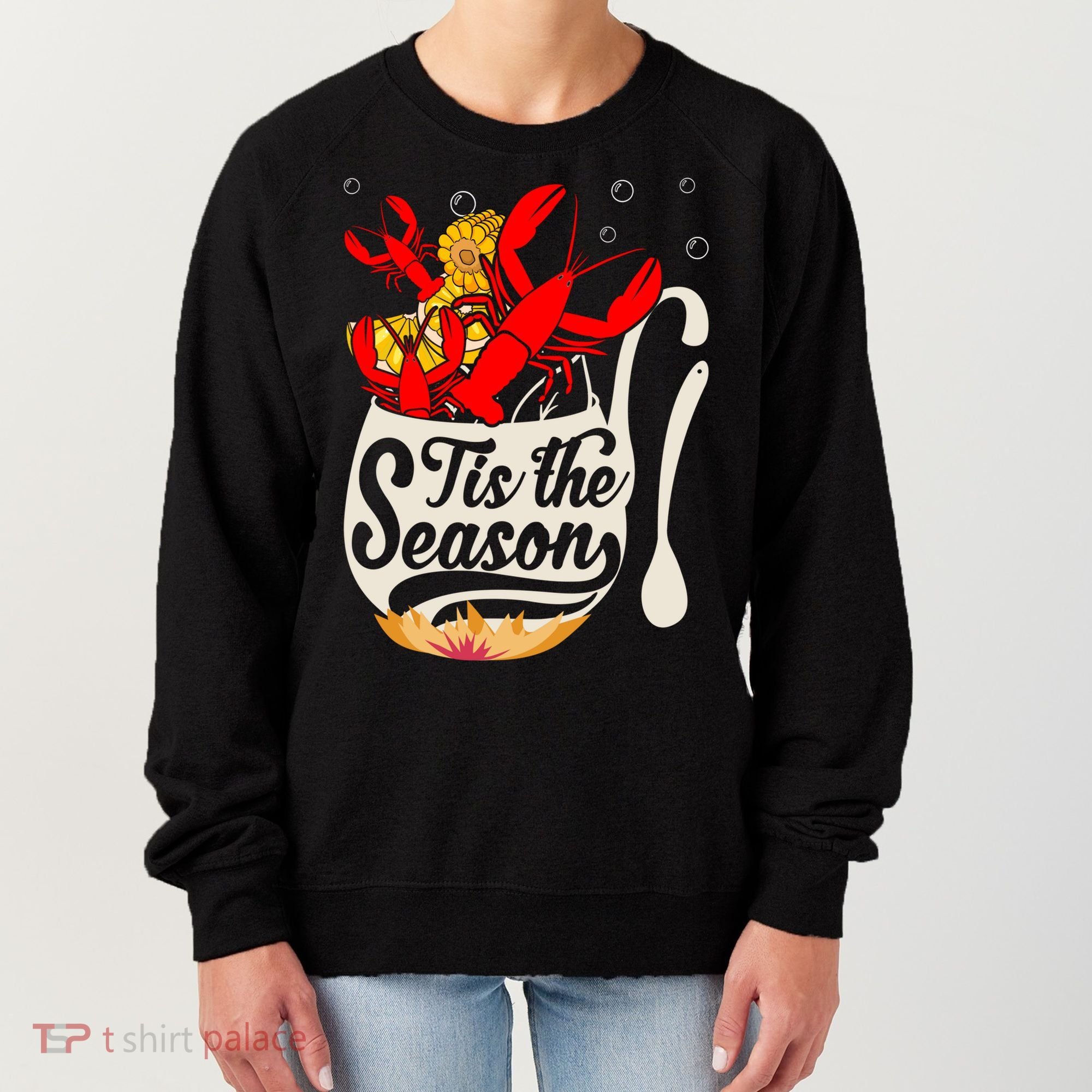 Crawfish Season Boil Funny Crayfish Eating Lobster Gift Women's Sweatshirt