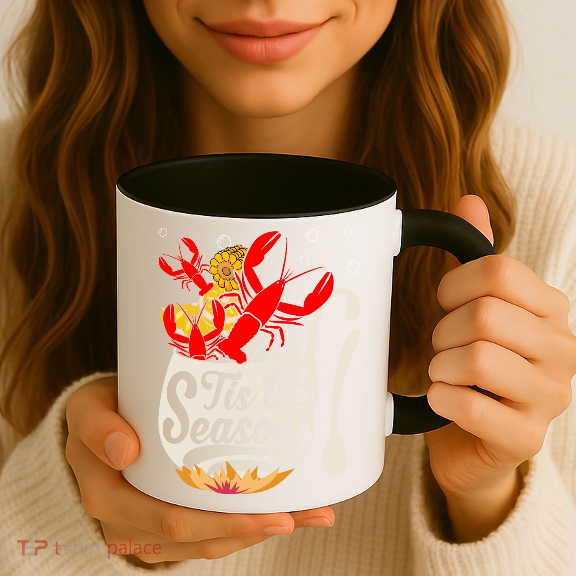 Crawfish Season Boil Funny Crayfish Eating Lobster Gift Coffee Mug