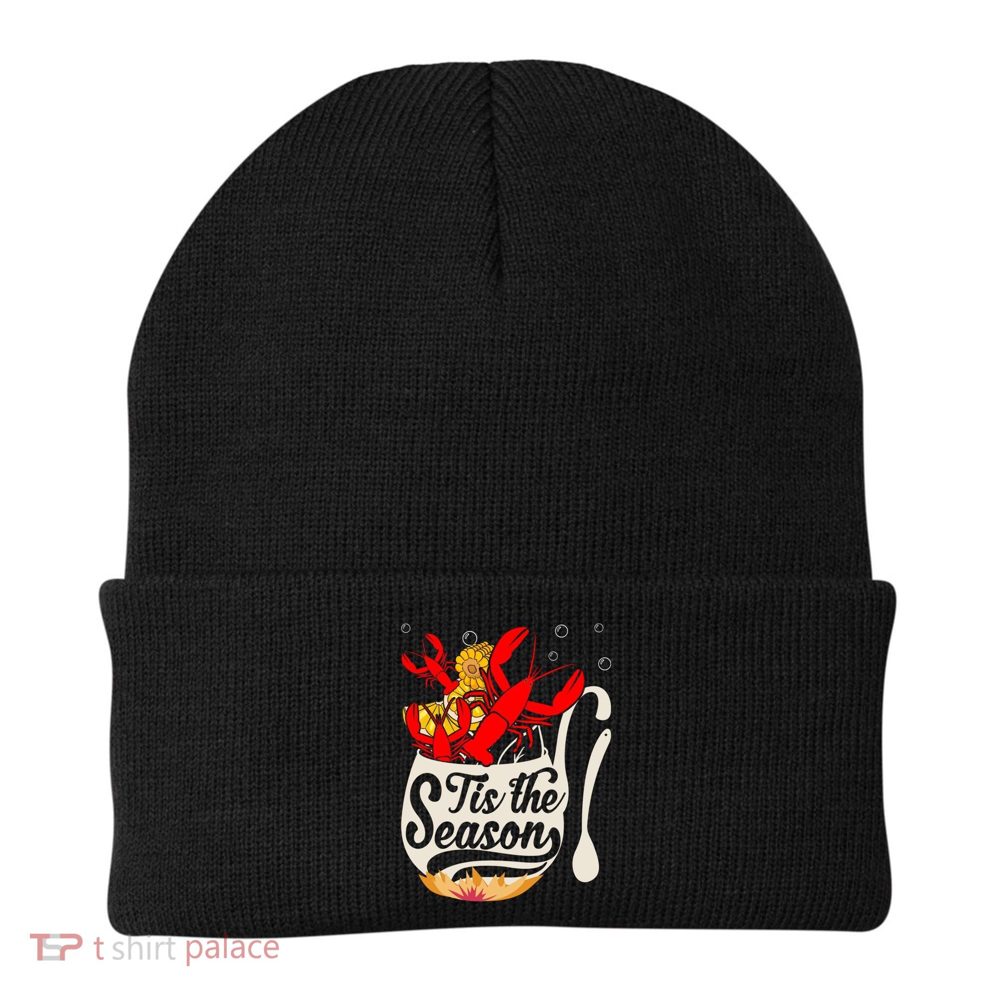 Crawfish Season Boil Funny Crayfish Eating Lobster Gift Beanie