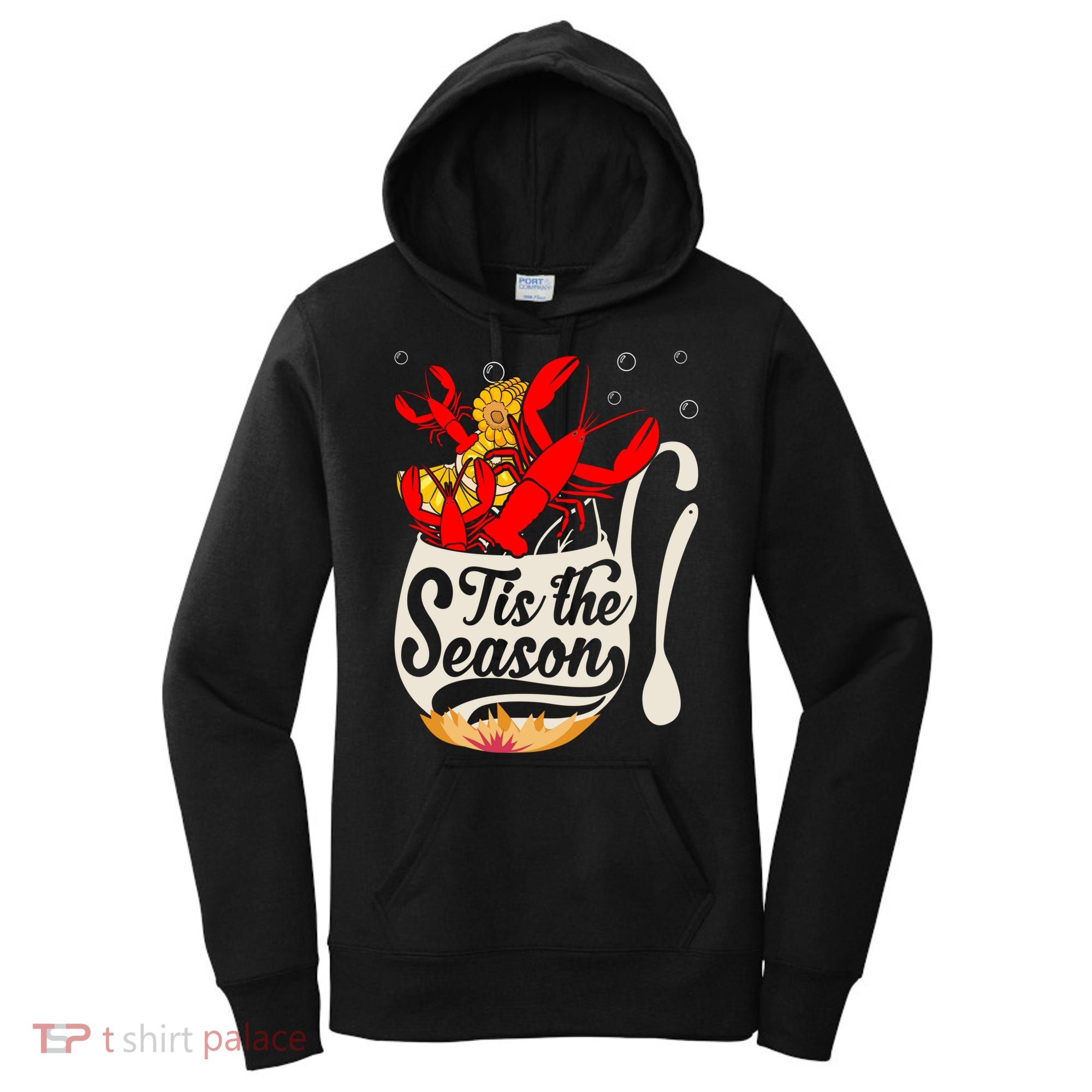 Crawfish Season Boil Funny Crayfish Eating Lobster Gift Women's Hoodie