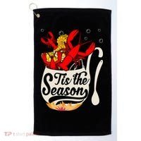 Crawfish Season Boil Funny Crayfish Eating Lobster Gift Golf Towel thumb 0