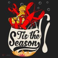 Crawfish Season Boil Funny Crayfish Eating Lobster Gift Golf Towel thumb 3