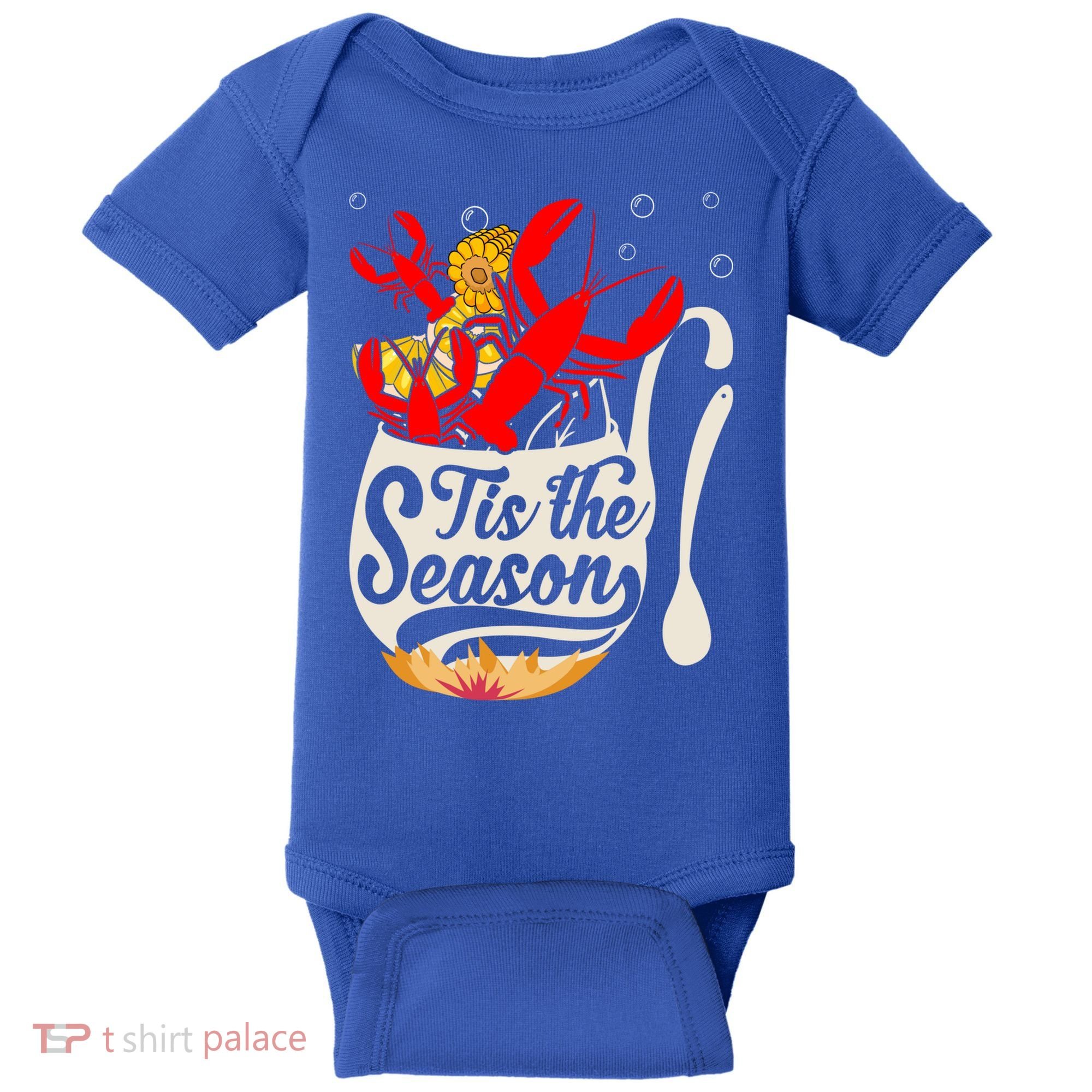 Crawfish Season Boil Funny Crayfish Eating Lobster Gift Baby Bodysuit