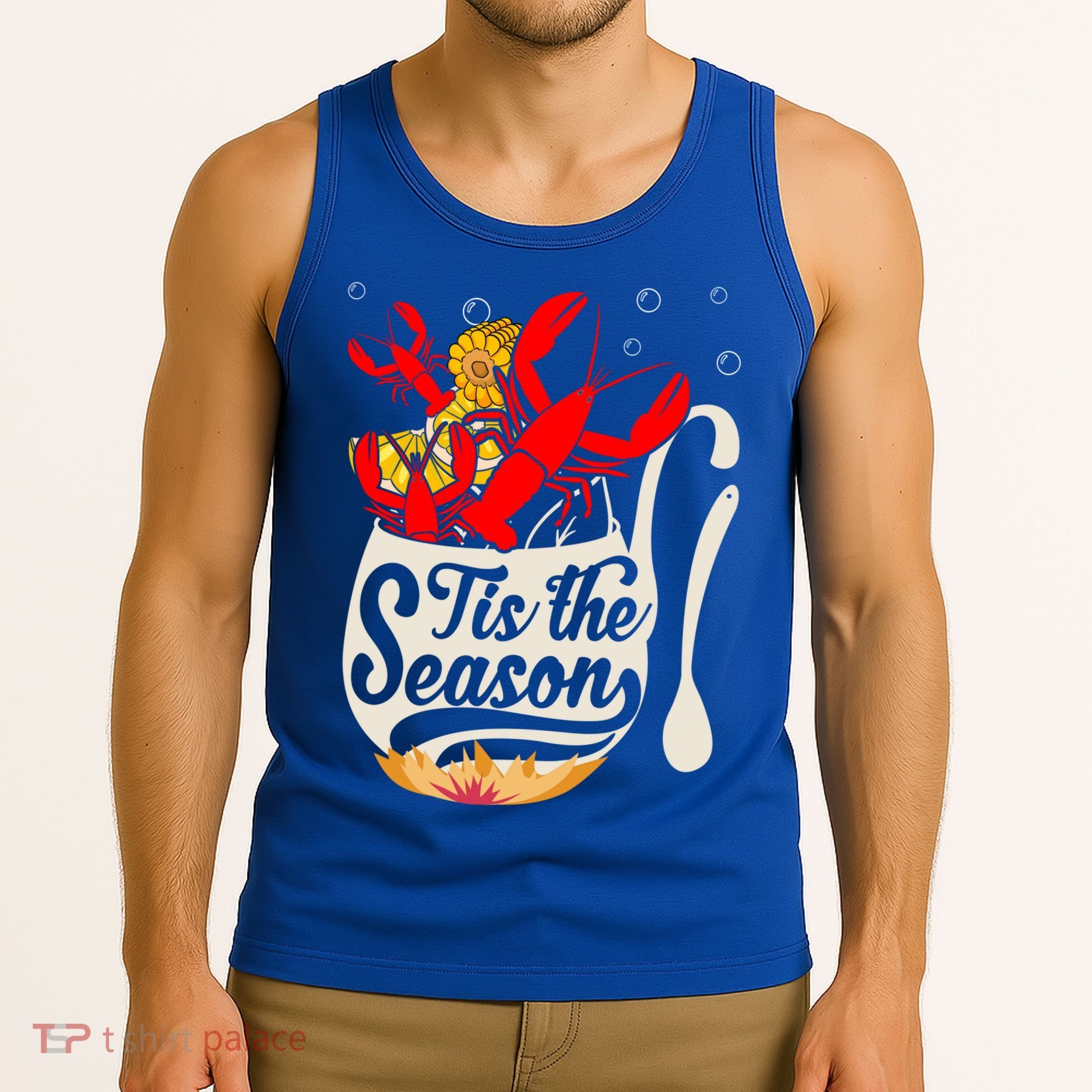 Crawfish Season Boil Funny Crayfish Eating Lobster Gift Tank Top