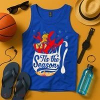 Crawfish Season Boil Funny Crayfish Eating Lobster Gift Tank Top thumb 4