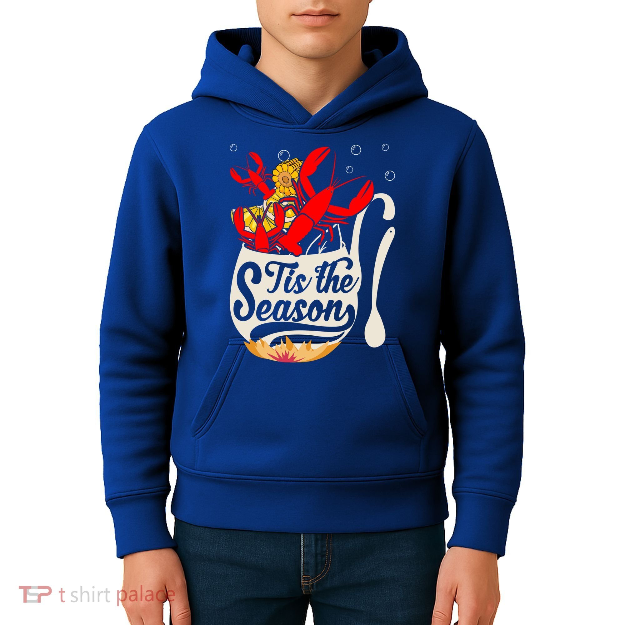 Crawfish Season Boil Funny Crayfish Eating Lobster Gift Kids Hoodie