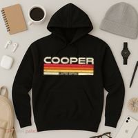 Cooper Surname Birthday Family Reunion 80s 90s Sunset Hoodie thumb 3