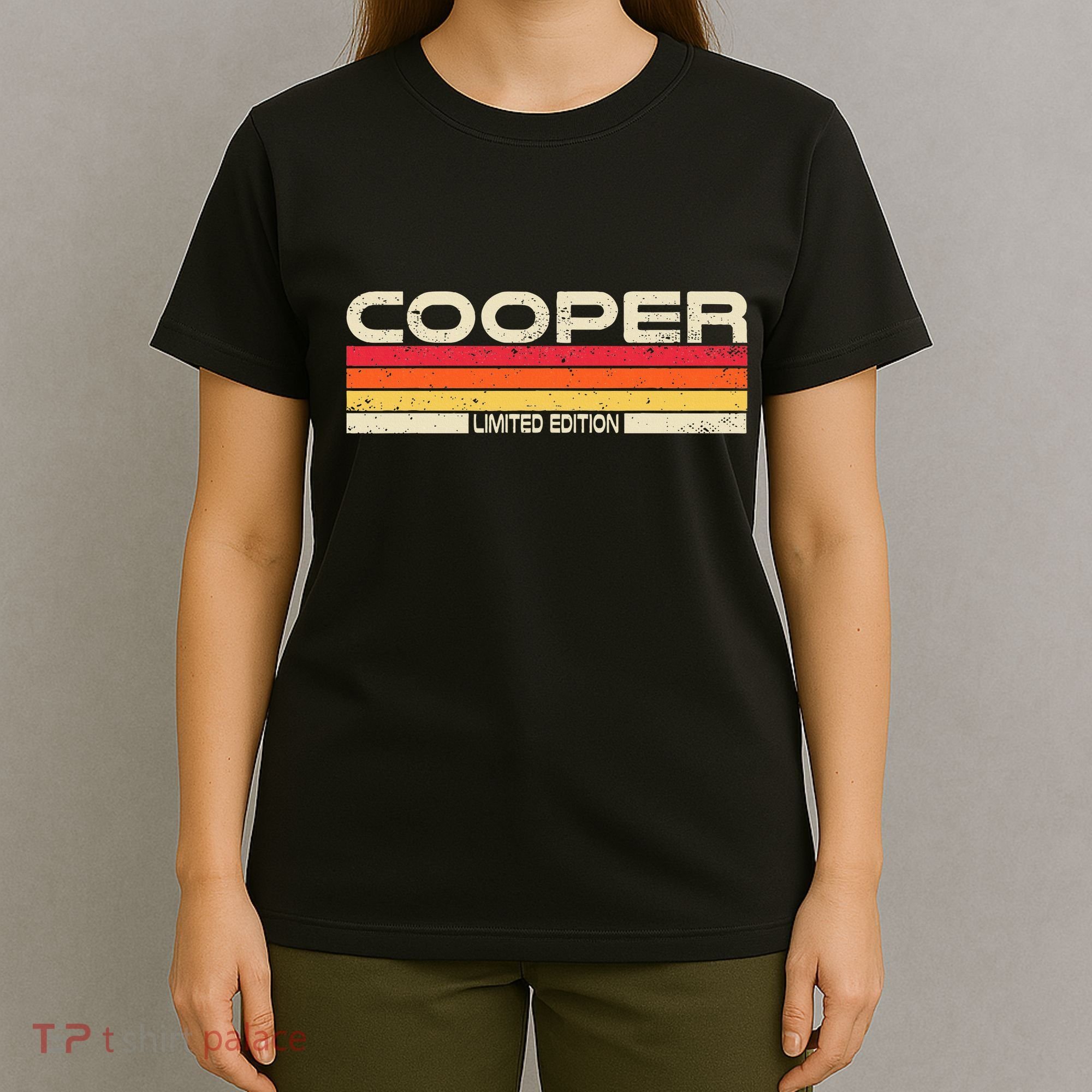 Cooper Surname Birthday Family Reunion 80s 90s Sunset T-Shirt