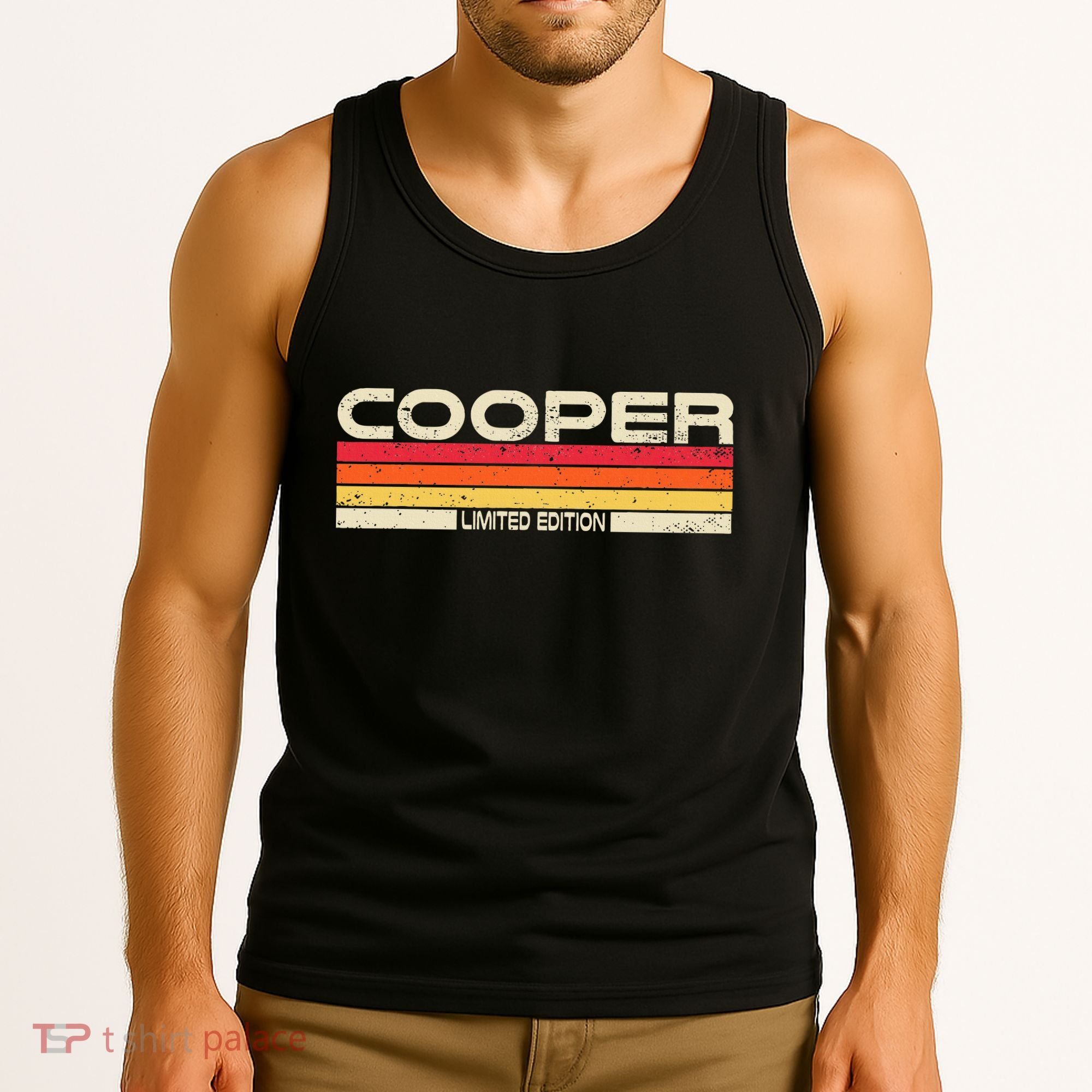 Cooper Surname Birthday Family Reunion 80s 90s Sunset Tank Top