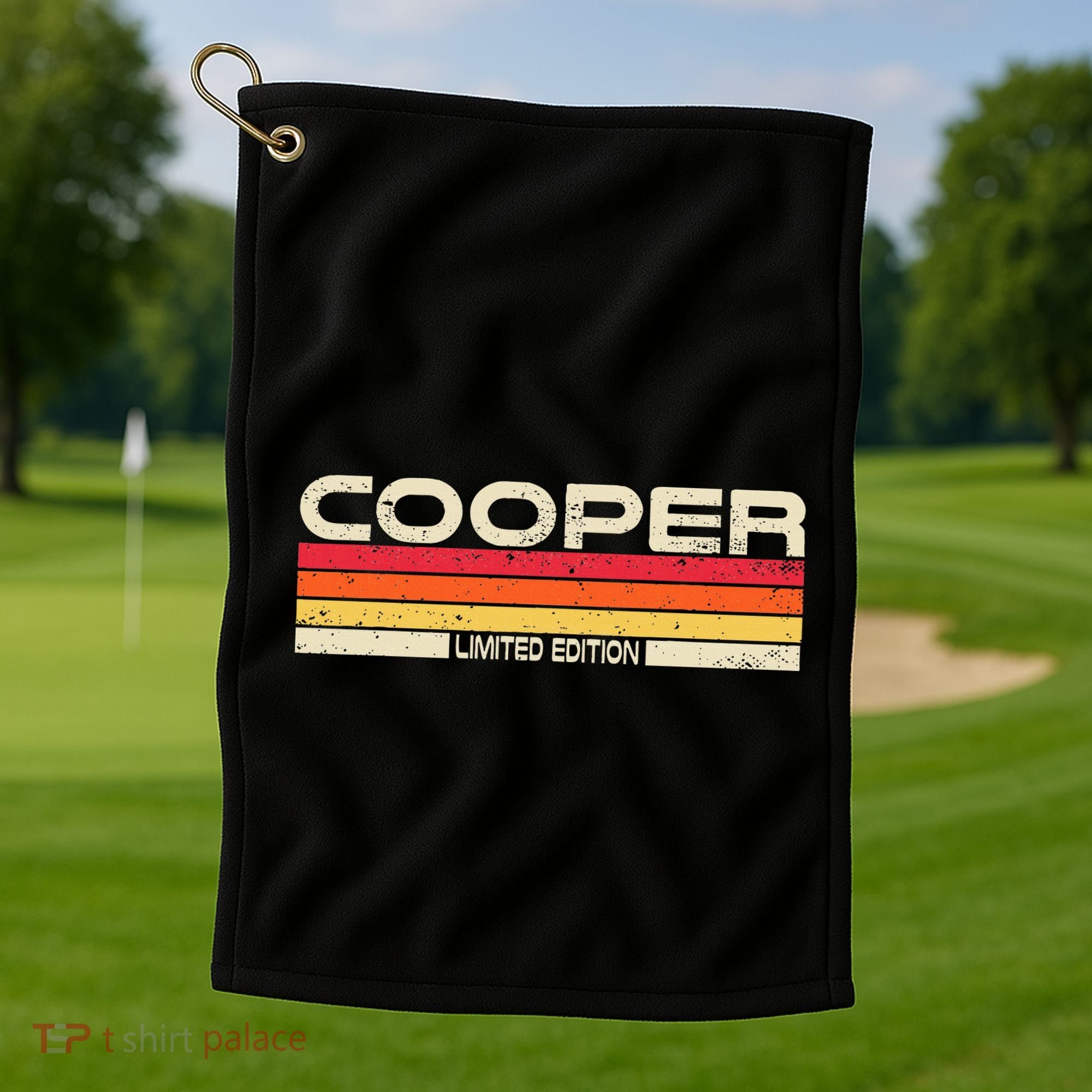 Cooper Surname Birthday Family Reunion 80s 90s Sunset Golf Towel