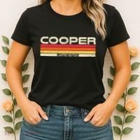Cooper Surname Birthday Family Reunion 80s 90s Sunset Women's T-Shirt thumb 2