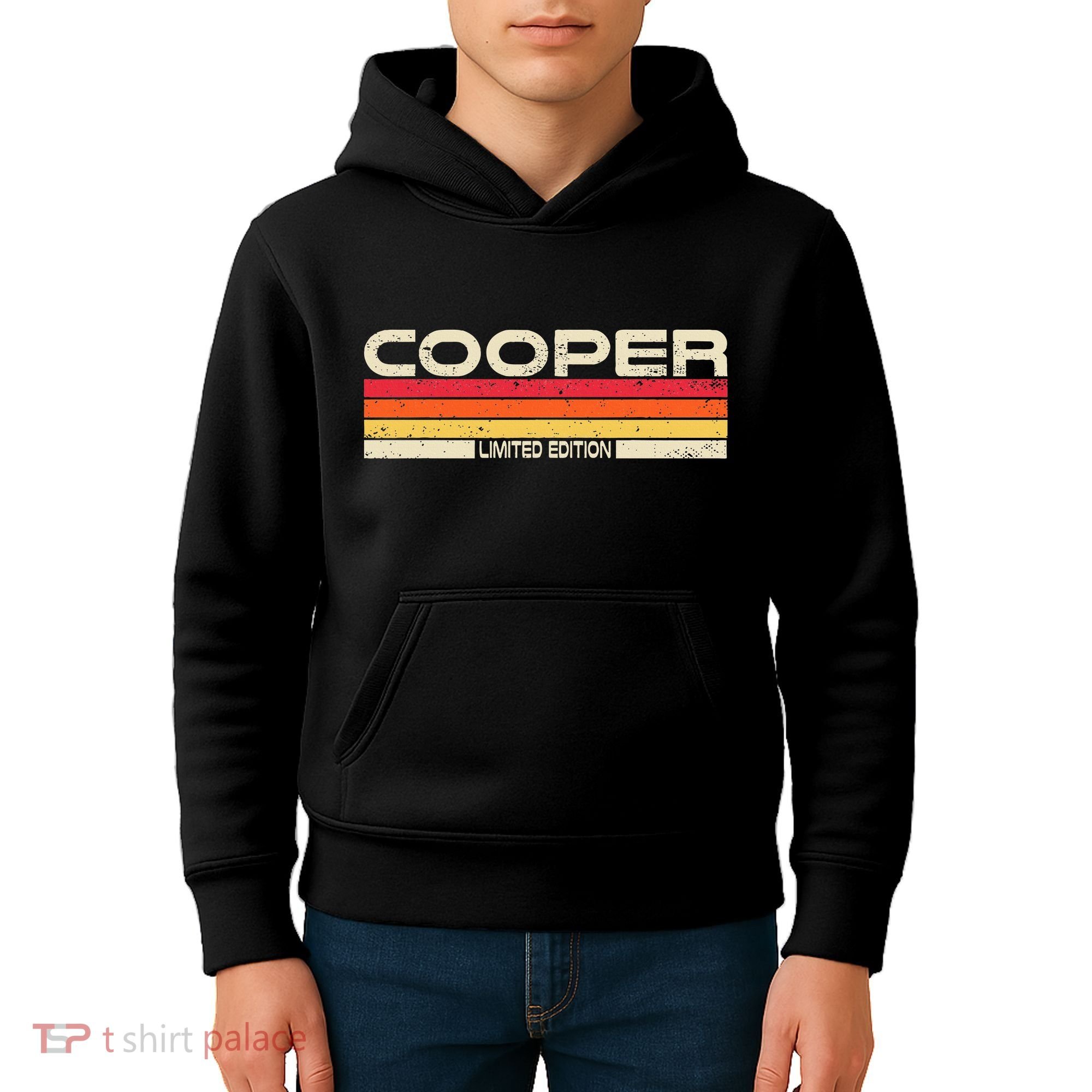 Cooper Surname Birthday Family Reunion 80s 90s Sunset Kids Hoodie