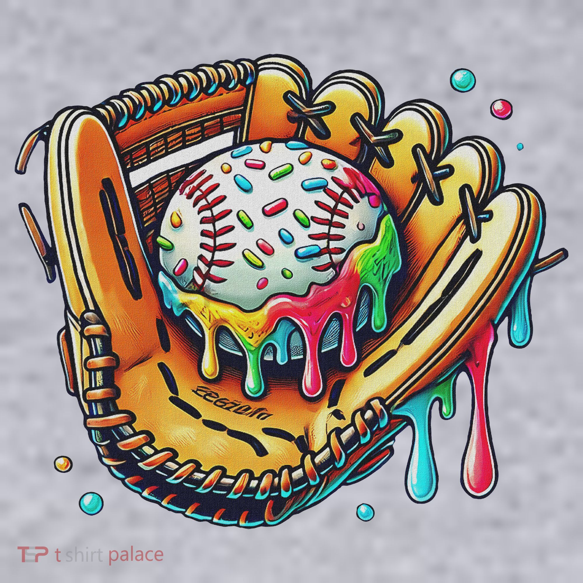 Cool Sport Baseball Glove Drip With Sprinkles Drip Women's Sweatshirt