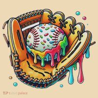 Cool Sport Baseball Glove Drip With Sprinkles Drip Tote Bag thumb 4